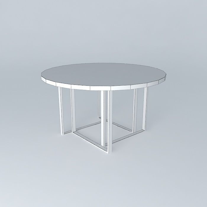 Crate and Barrel Tory Round Coffee Table Free 3D model_3