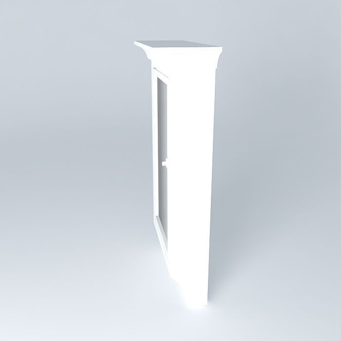 vintage vanity cabinet vintage mirror cabinet Free 3D model_2