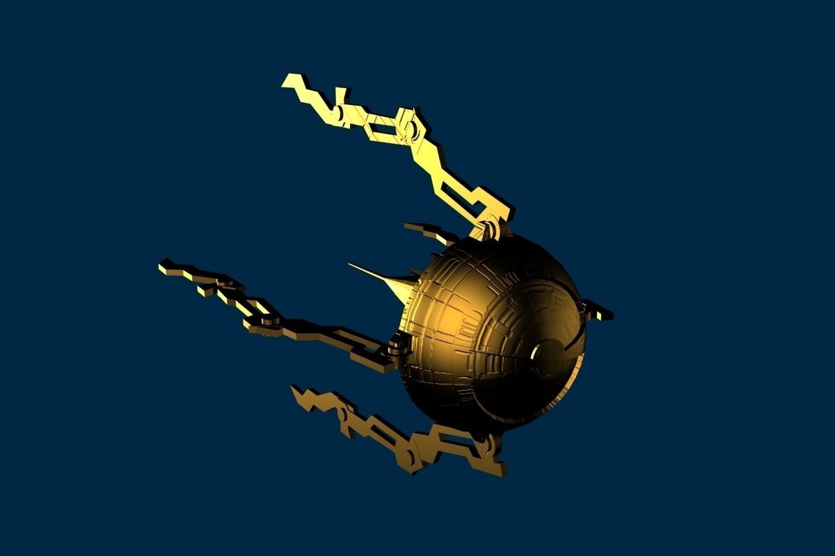 10 Low Poly spacecrafts Low-poly 3D model_5