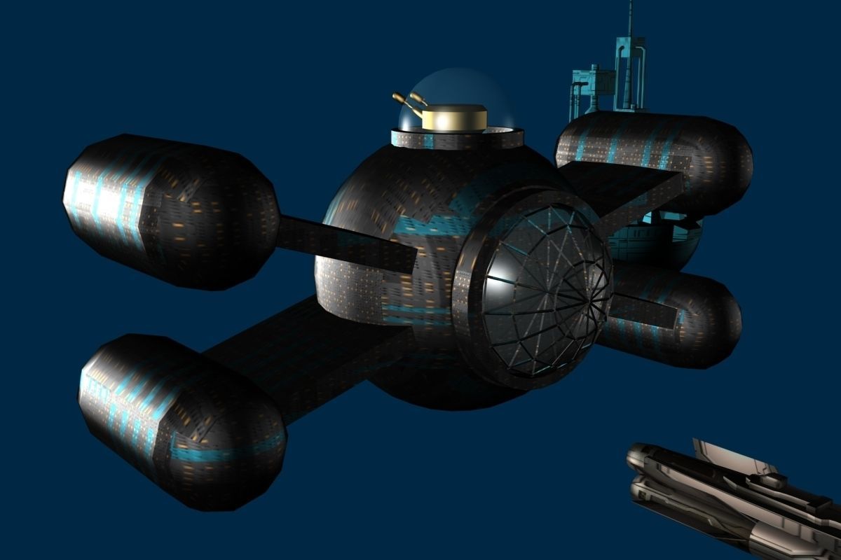 10 Low Poly spacecrafts Low-poly 3D model_10