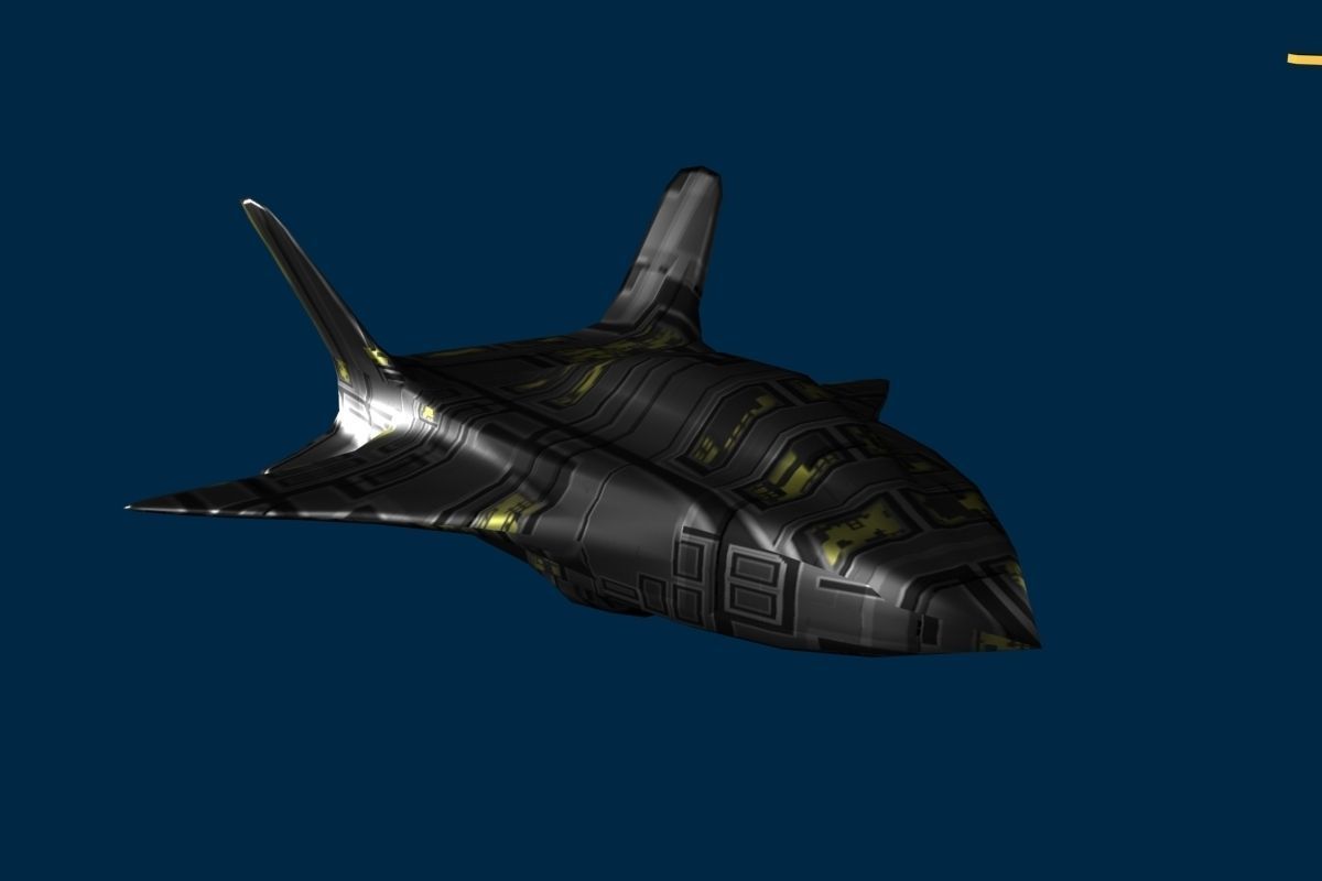 10 Low Poly spacecrafts Low-poly 3D model_3
