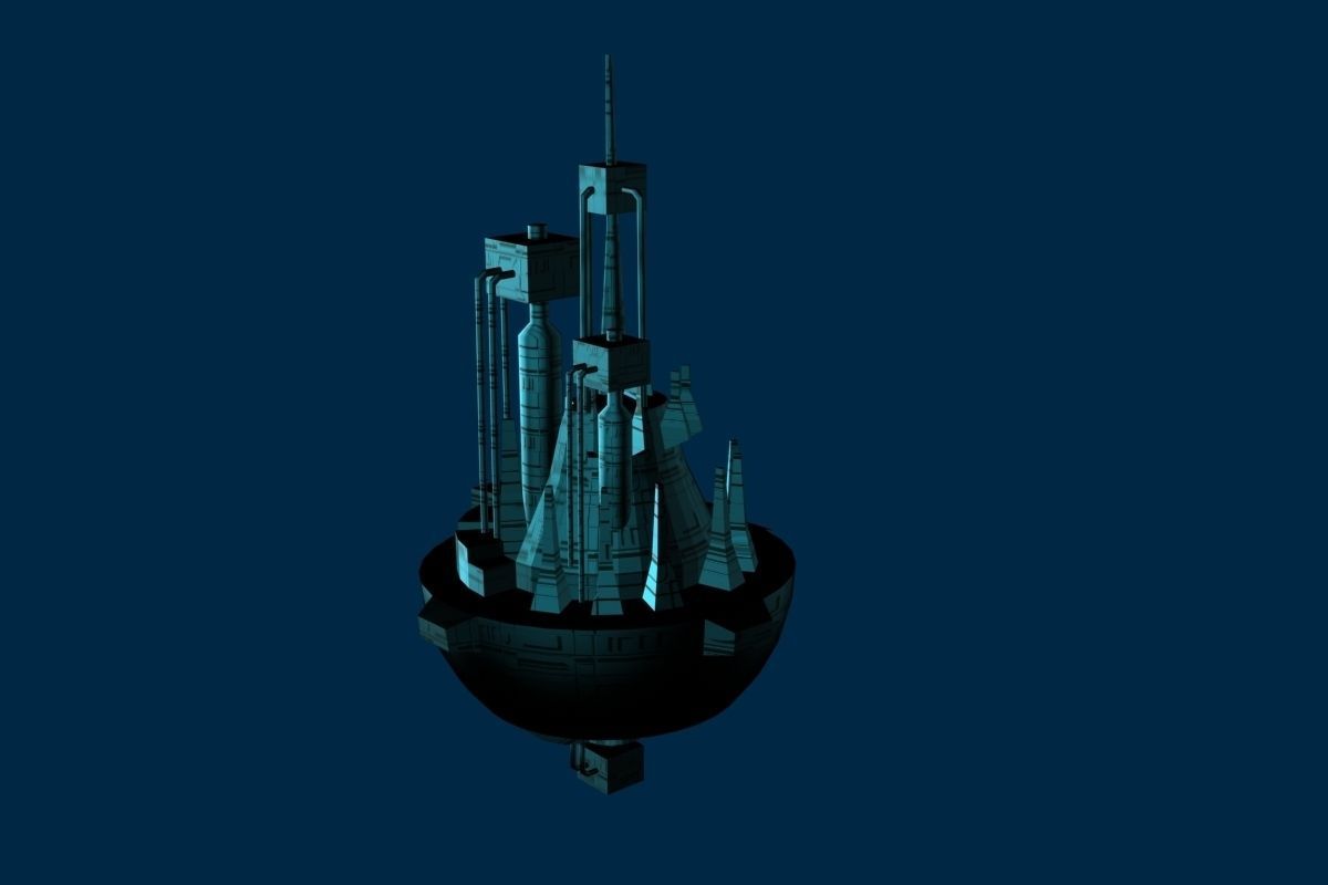 10 Low Poly spacecrafts Low-poly 3D model_4