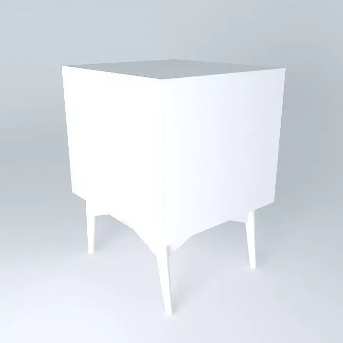 West Elm Mid Century Media 1Door Side Table Free 3D model