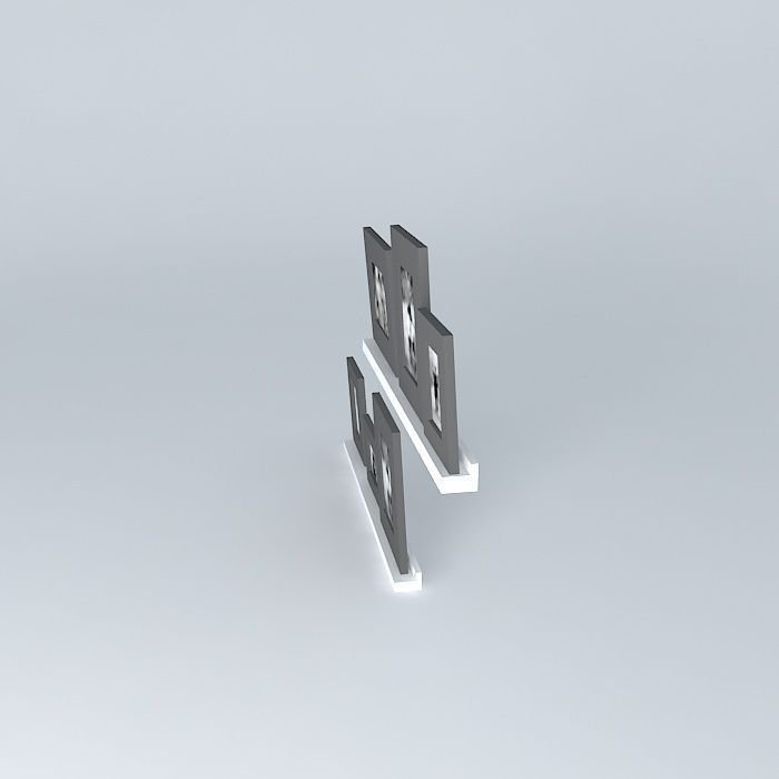 Crate and Barrel Archetype White Photo Ledges Free 3D model_2