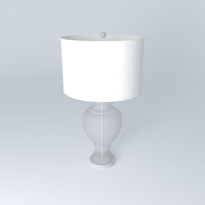 Layla Grace Clear Glass Table Lamp Free 3D model_2