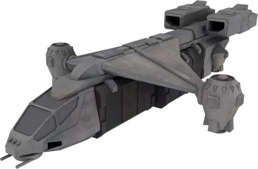 ISSCV spaceship Low-poly 3D model_0