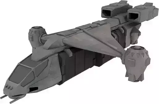 ISSCV spaceship Low-poly 3D model