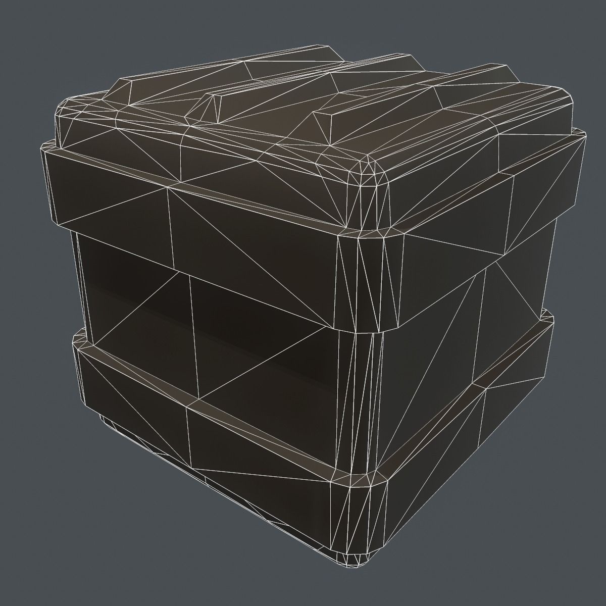 Futuristic Container Low-poly 3D model_10