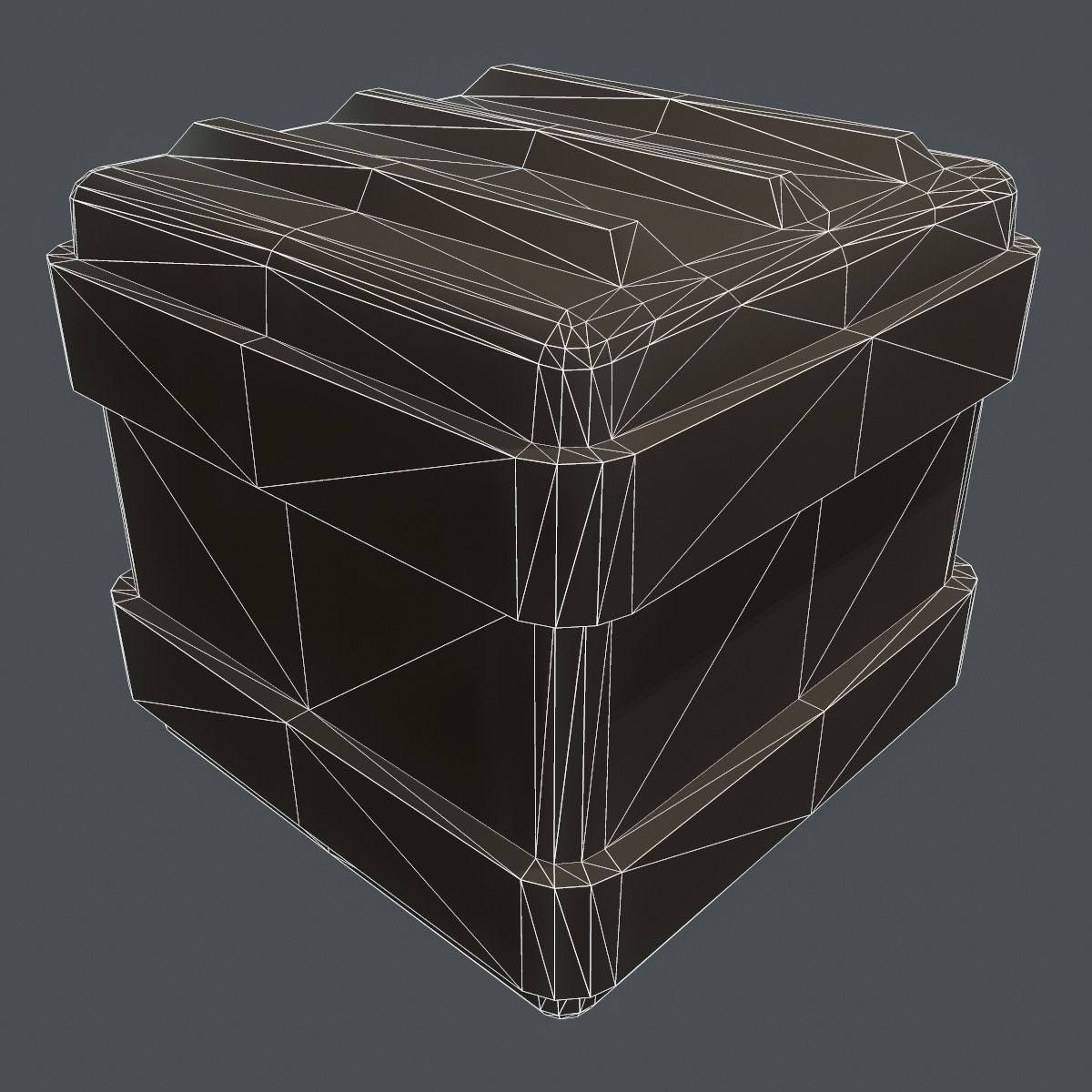 Futuristic Container Low-poly 3D model_9