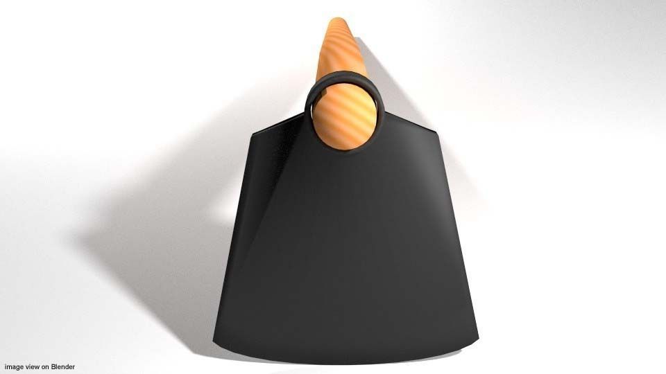 Farm Tool - Hoe 3D model_2