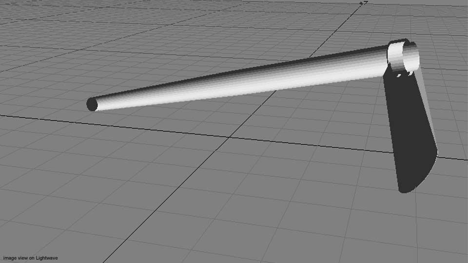 Farm Tool - Hoe 3D model_4