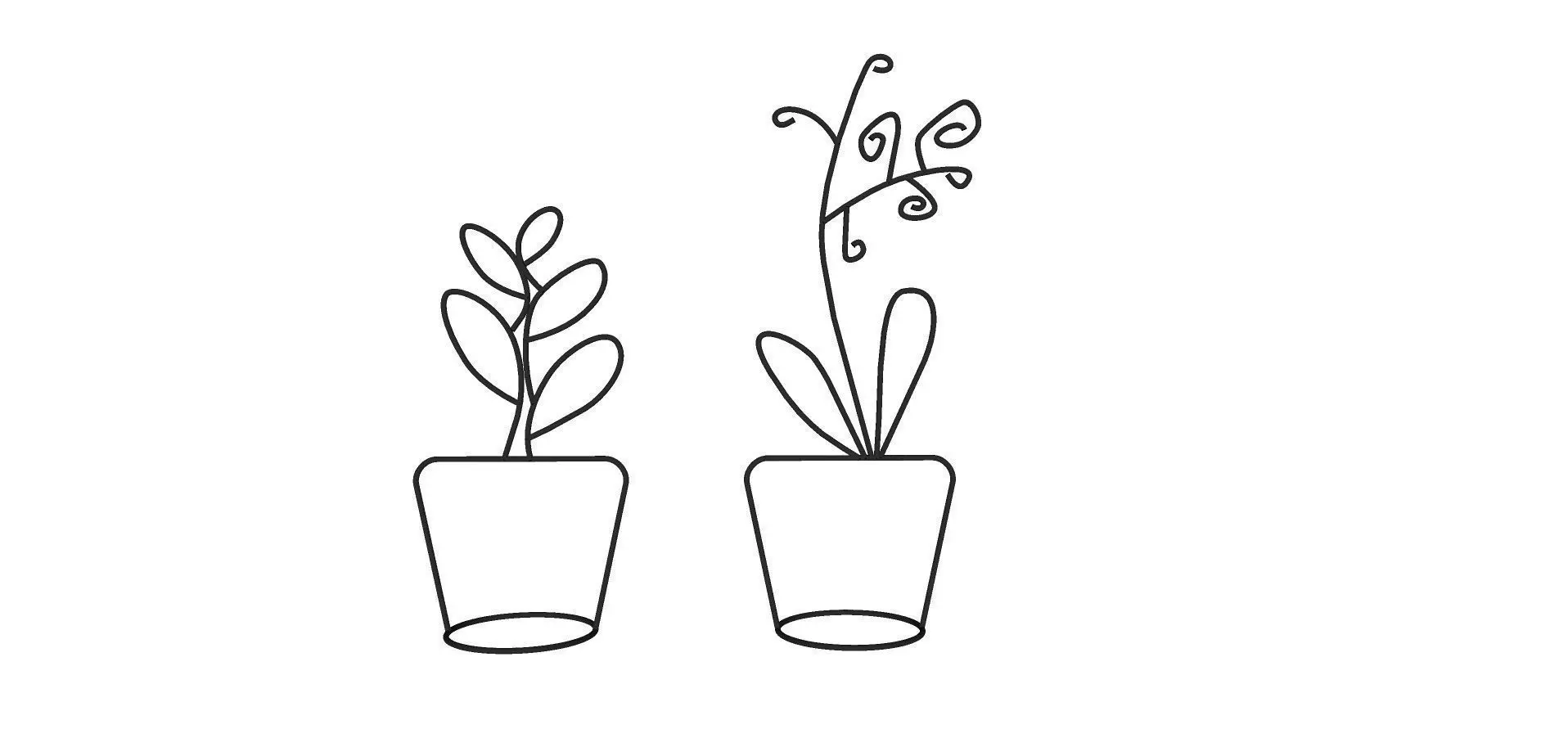 LIKNANDE two potted plants in vase Free 3D model
