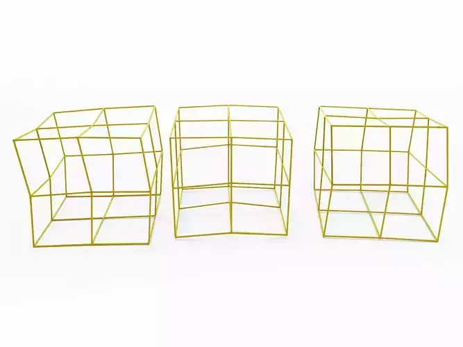 WIRE CUBES Free 3D model