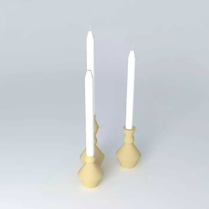 Crate and Barrel Denby Candle Holders Free 3D model