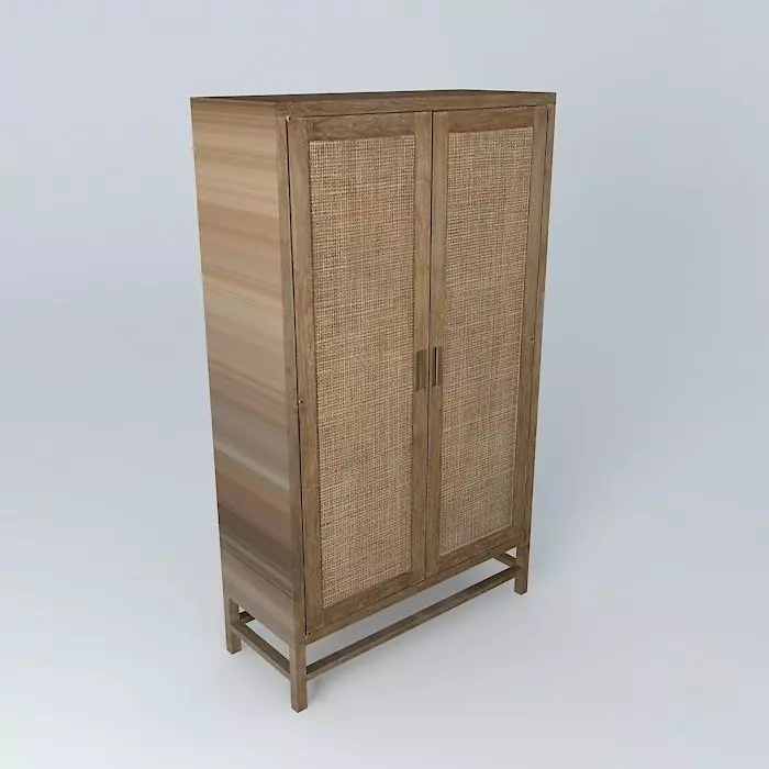 Crate and Barrel Blake Grey Wash 2Door Cabinet Free 3D model