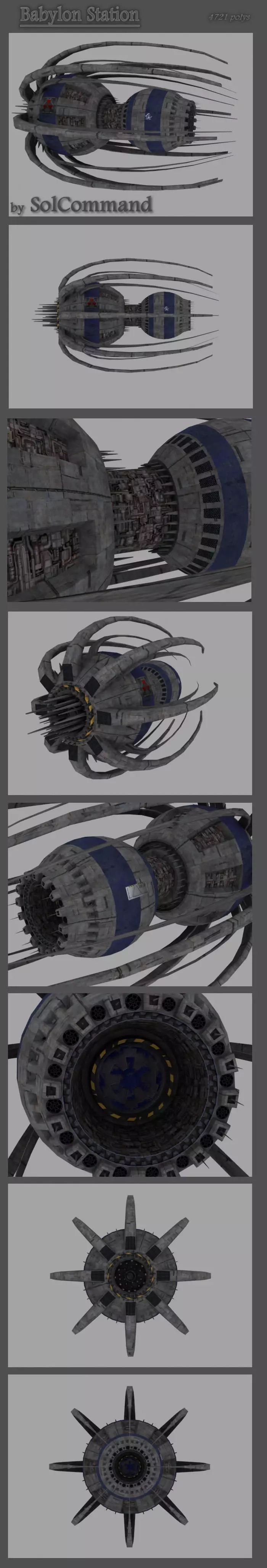 Babylon Station Low-poly 3D model_0