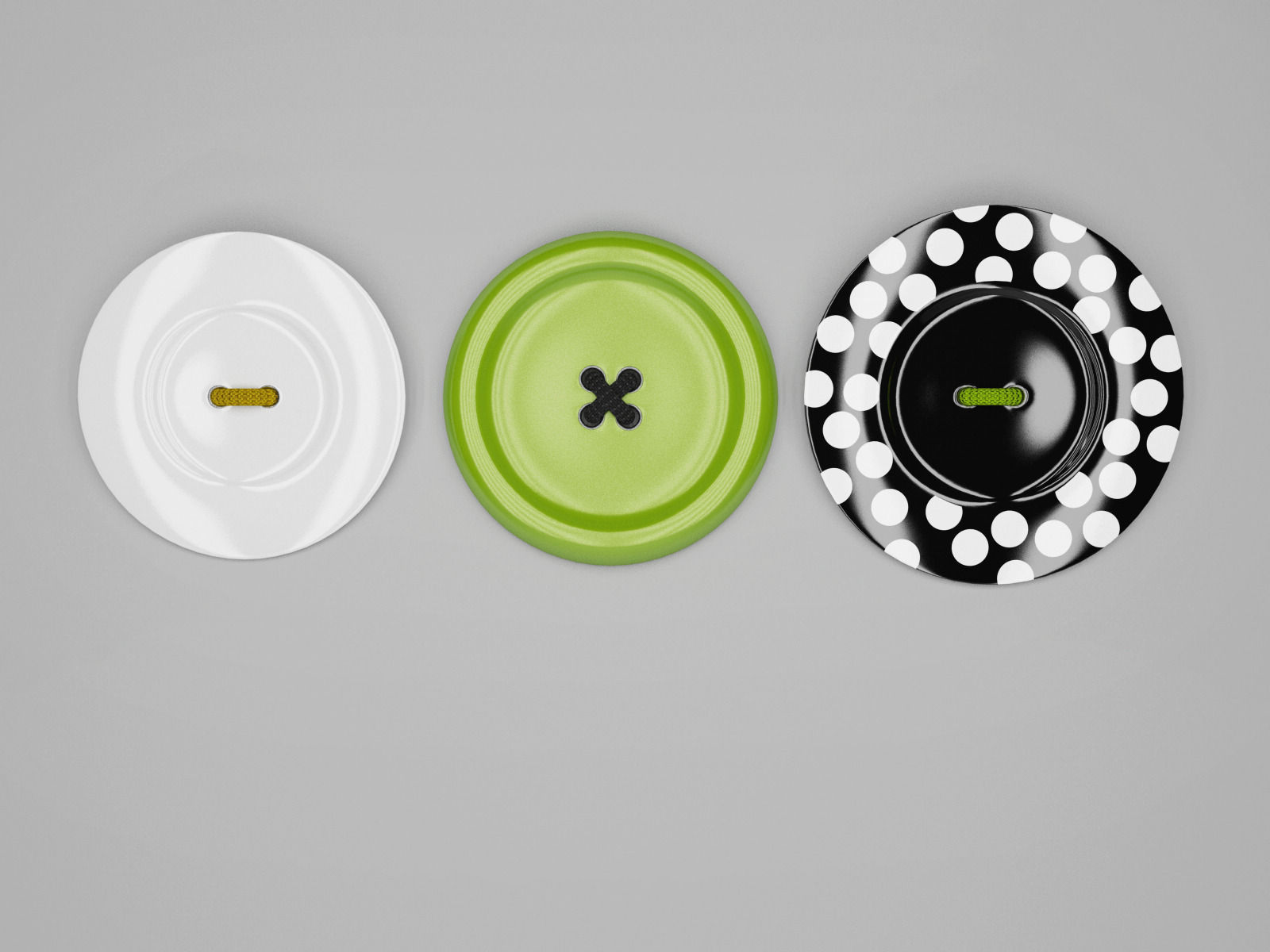 graddig set of three circular disks Free 3D model_1