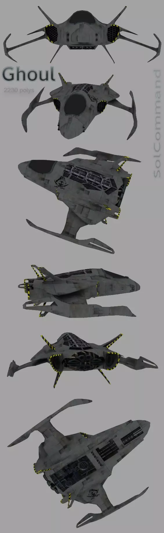 Ghoul - fighter Low-poly 3D model_0