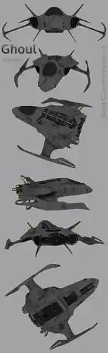 Ghoul - fighter Low-poly 3D model