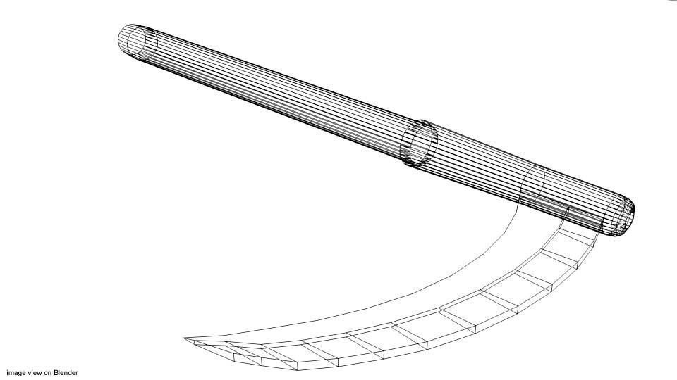 Farm Tool - Scythe 3D model_3