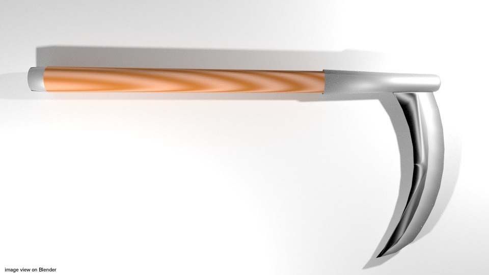 Farm Tool - Scythe 3D model_2