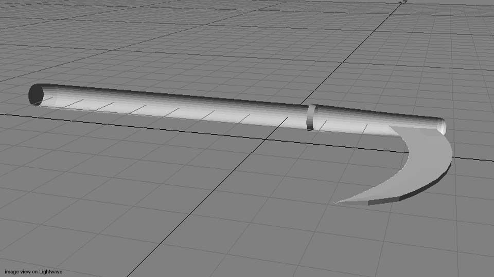 Farm Tool - Scythe 3D model_4