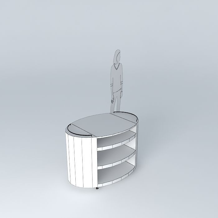 tea cart bar cart help Free 3D model_4