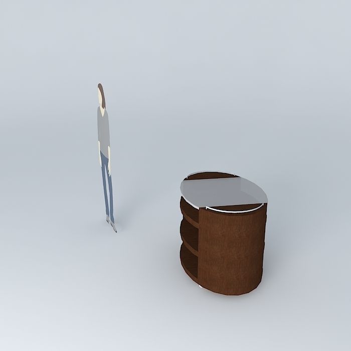 tea cart bar cart help Free 3D model_2