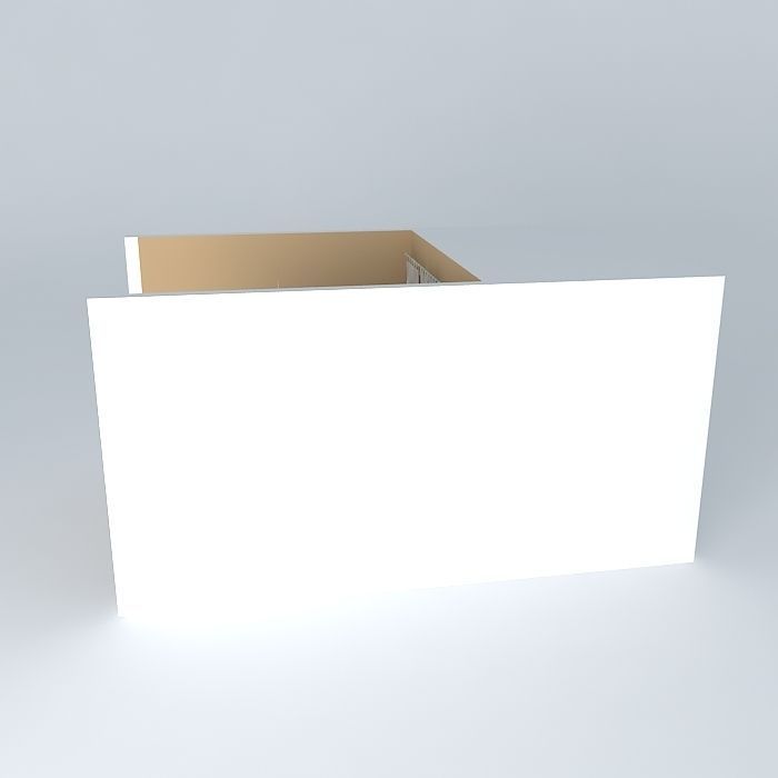 paulaorkut room with table and chairs Free 3D model_2