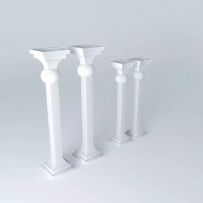 candlestick candlestick three columns Free 3D model