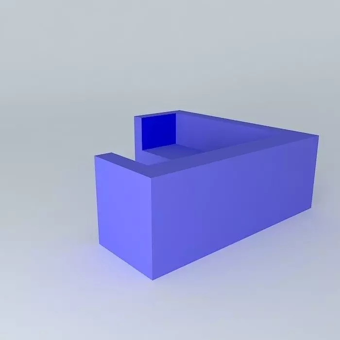 L shaped sofa Free 3D model_0