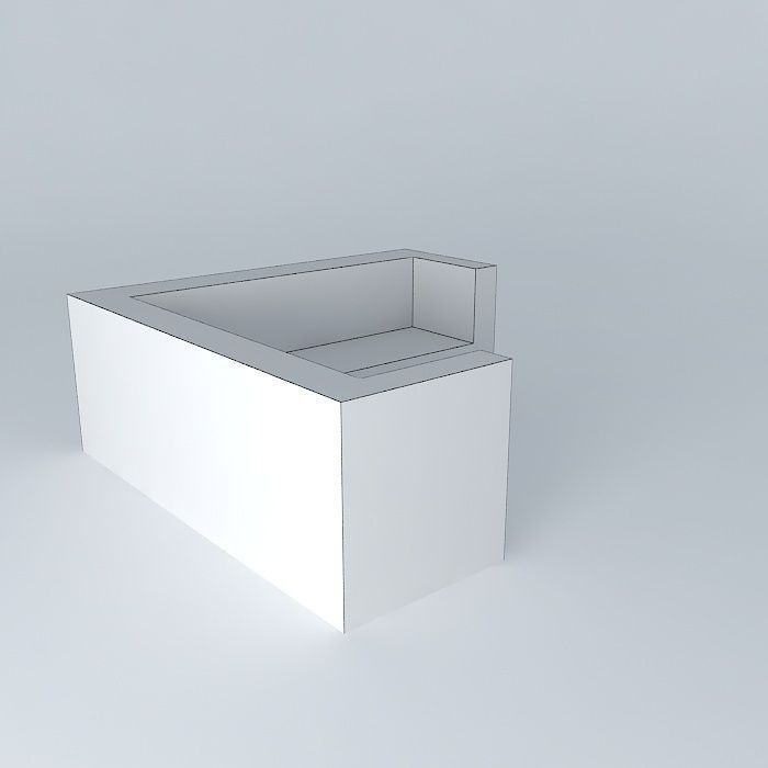 L shaped sofa Free 3D model_4