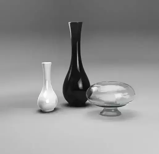 Vases three glass - three glass