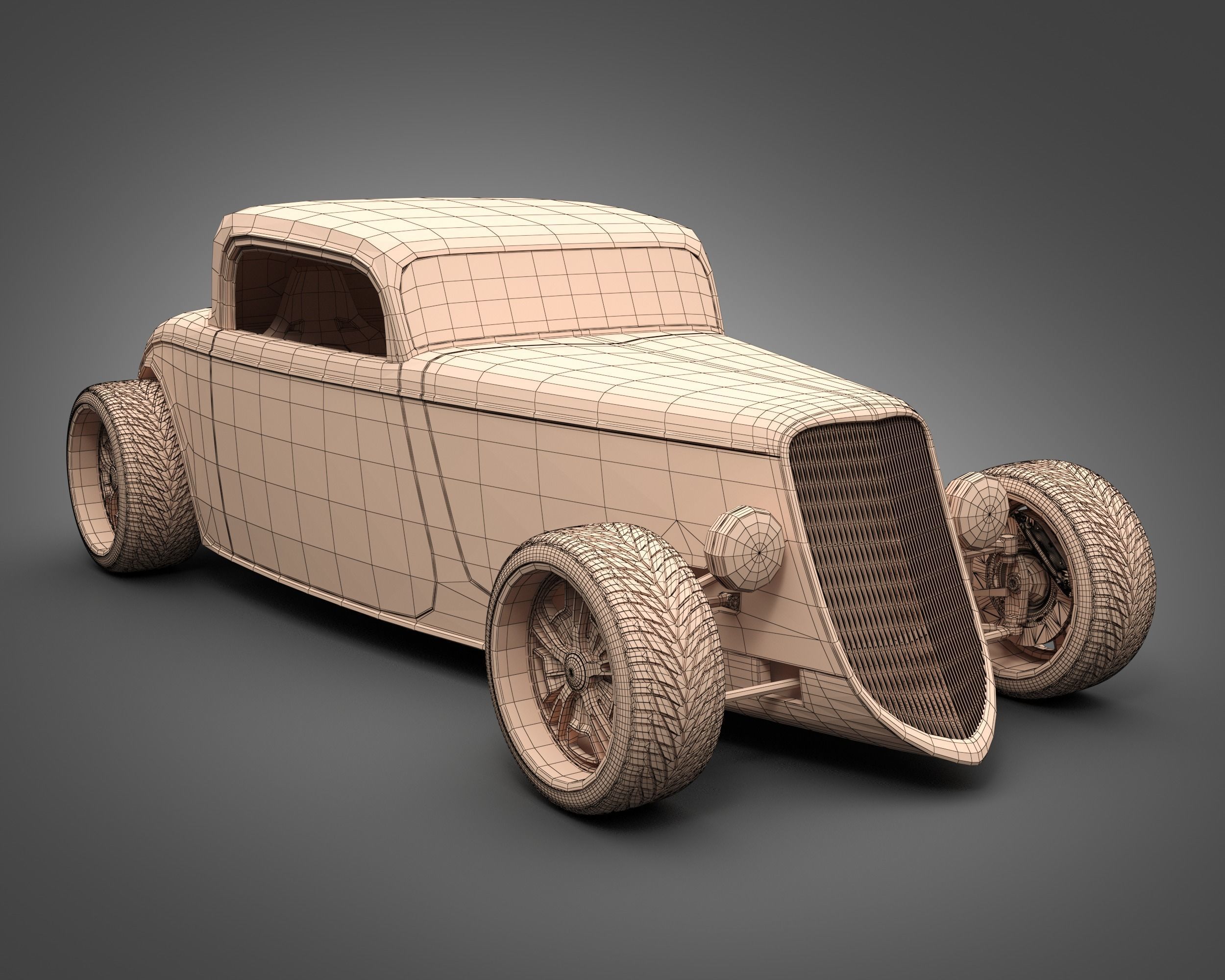 1933 FactoryFive Hot Rod 3D model_12