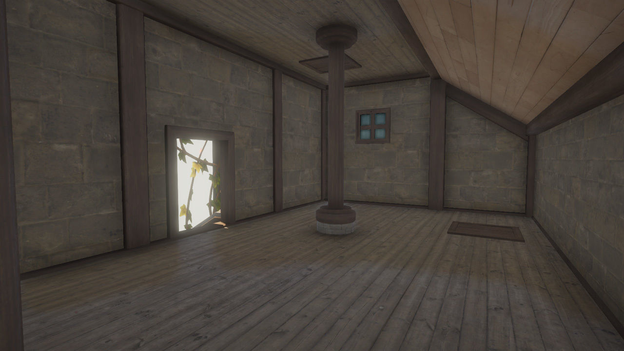 Windmill with Interior Low-poly 3D model_3