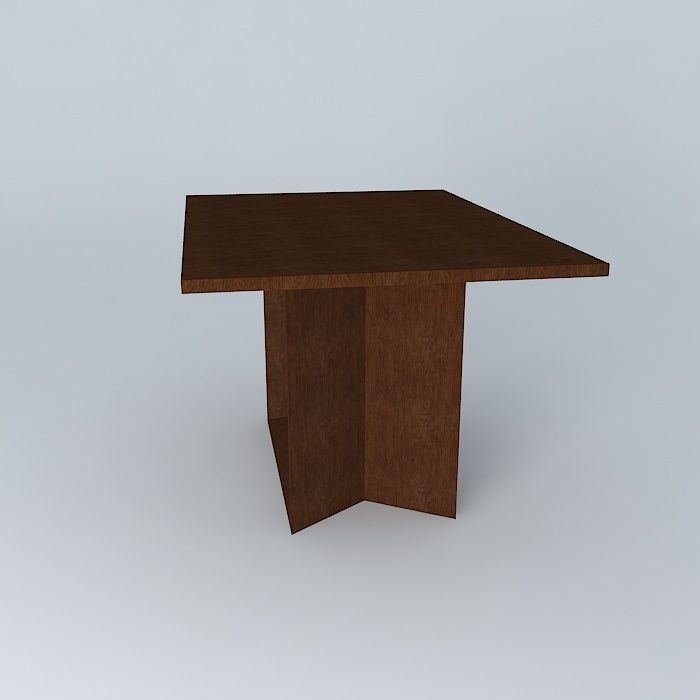 Small dinner table Free 3D model_2