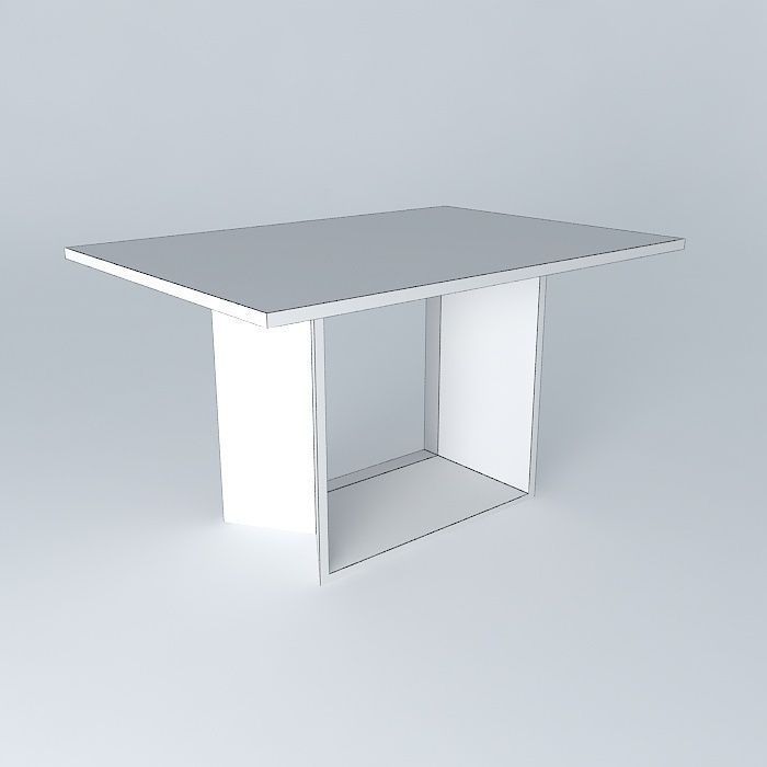 Small dinner table Free 3D model_4
