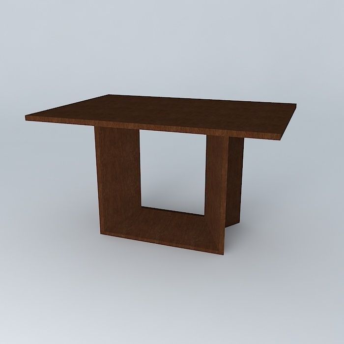 Small dinner table Free 3D model_1