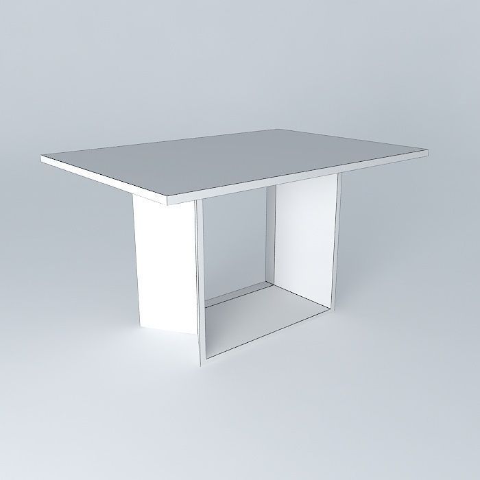 Small dinner table Free 3D model_3