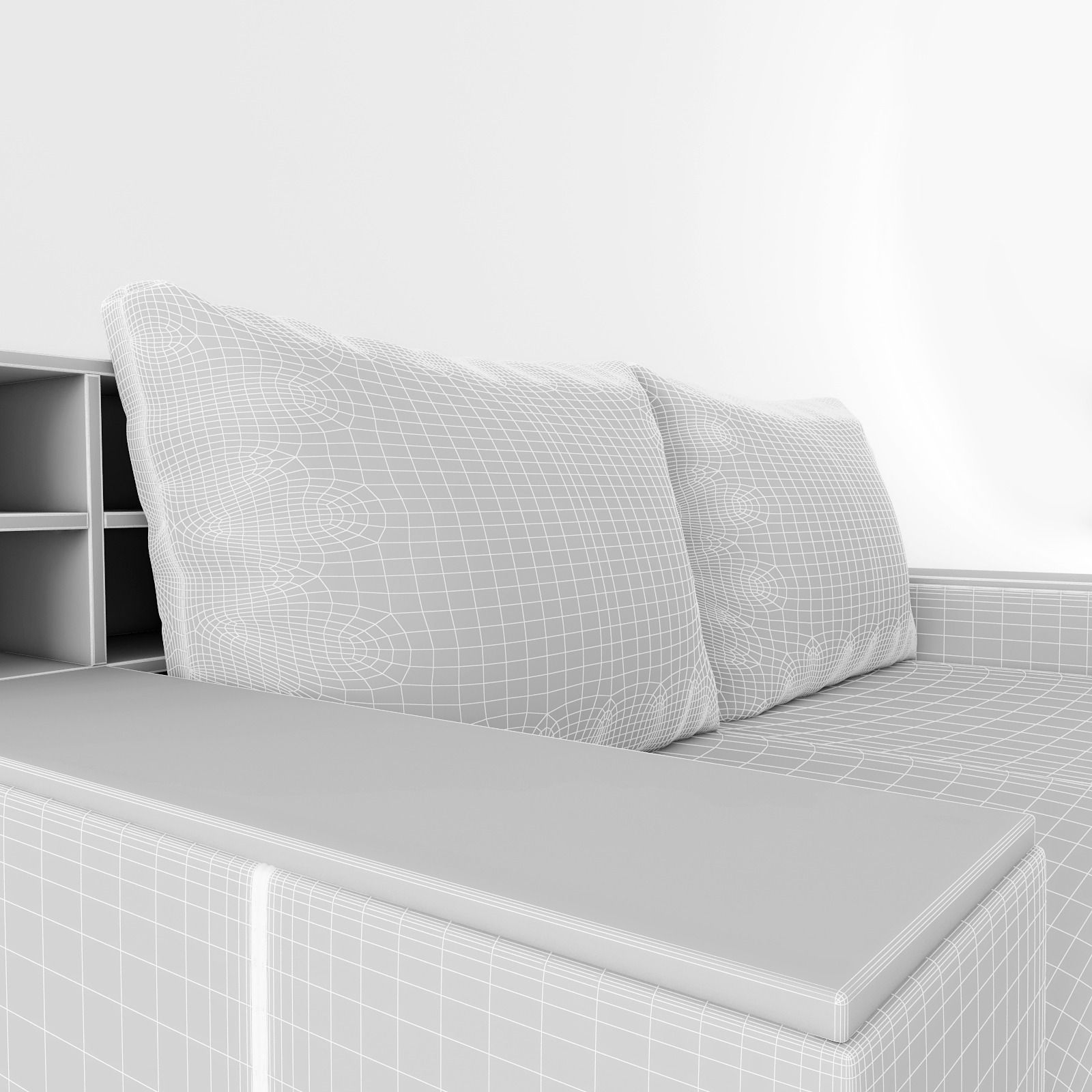 Sofa with floral pattern 3D model_9