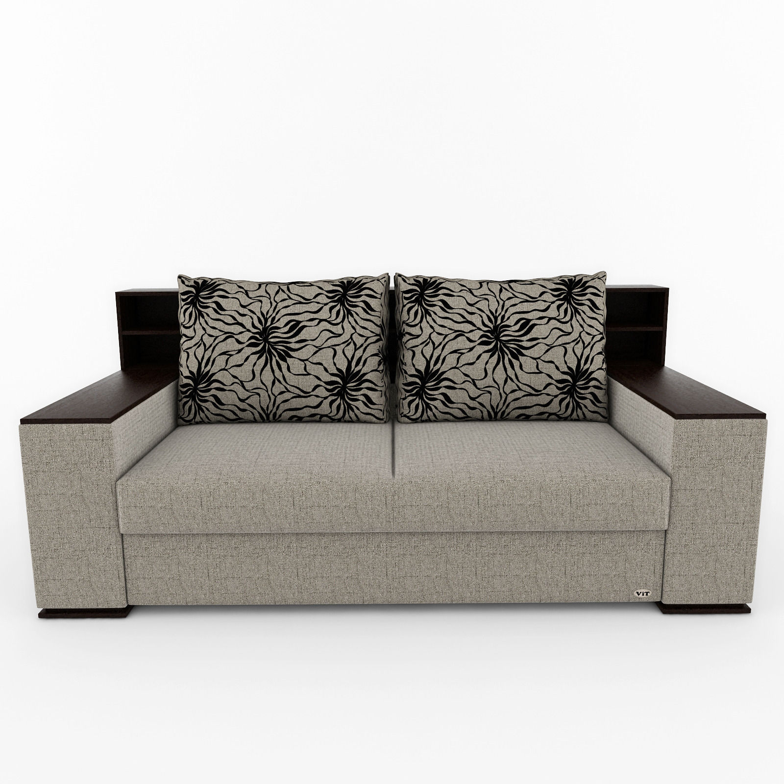 Sofa with floral pattern 3D model_4