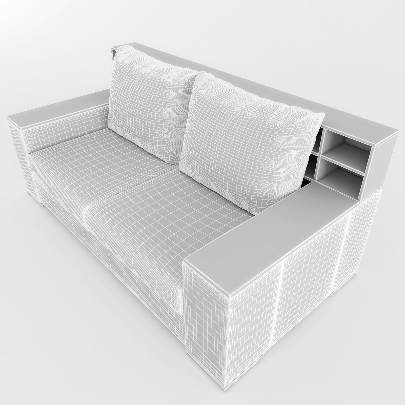 Sofa with floral pattern 3D model_7
