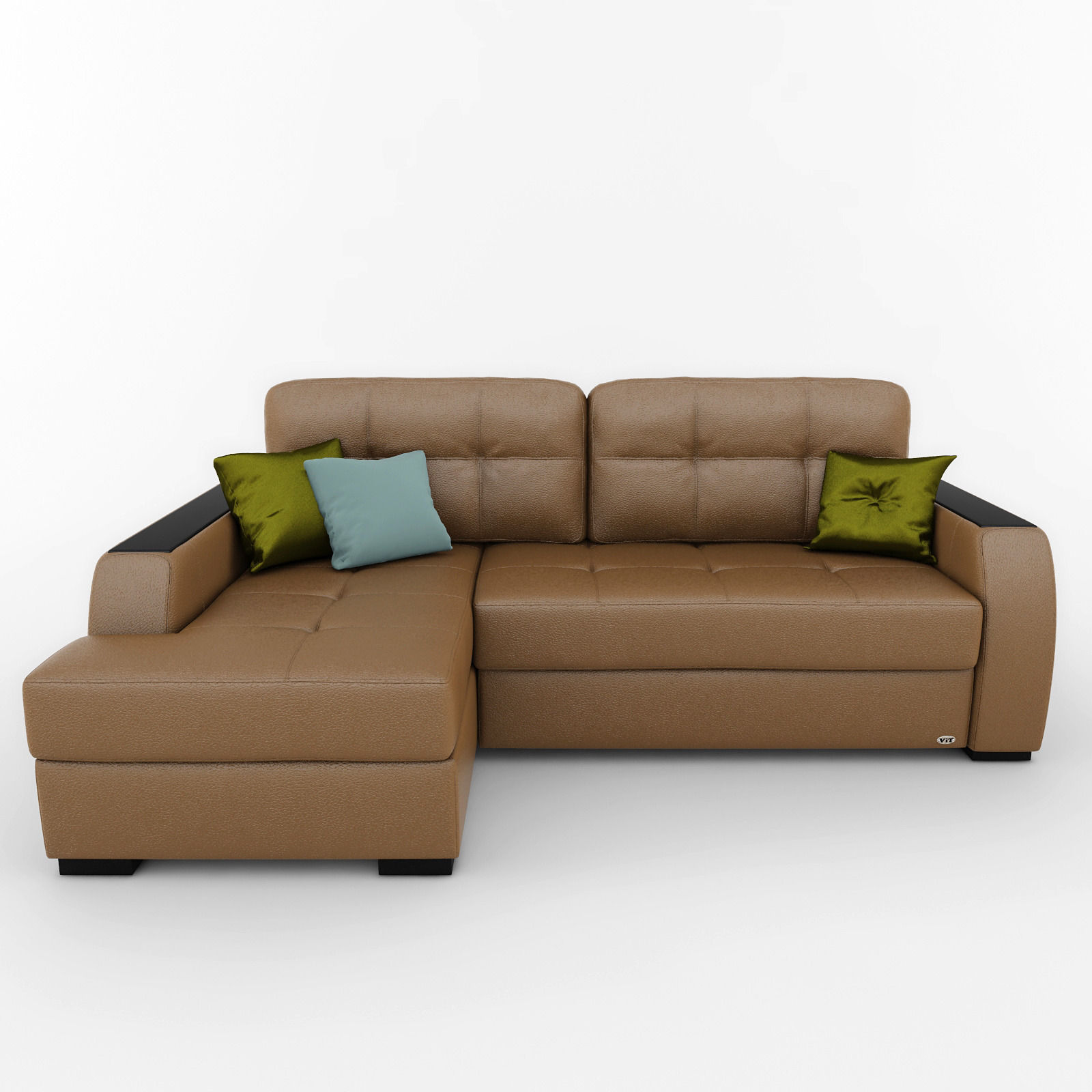 Sofa leather sectional 3D model_2