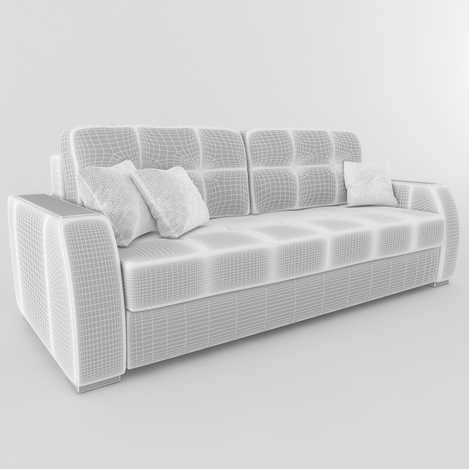Sofa leather 3D model_1