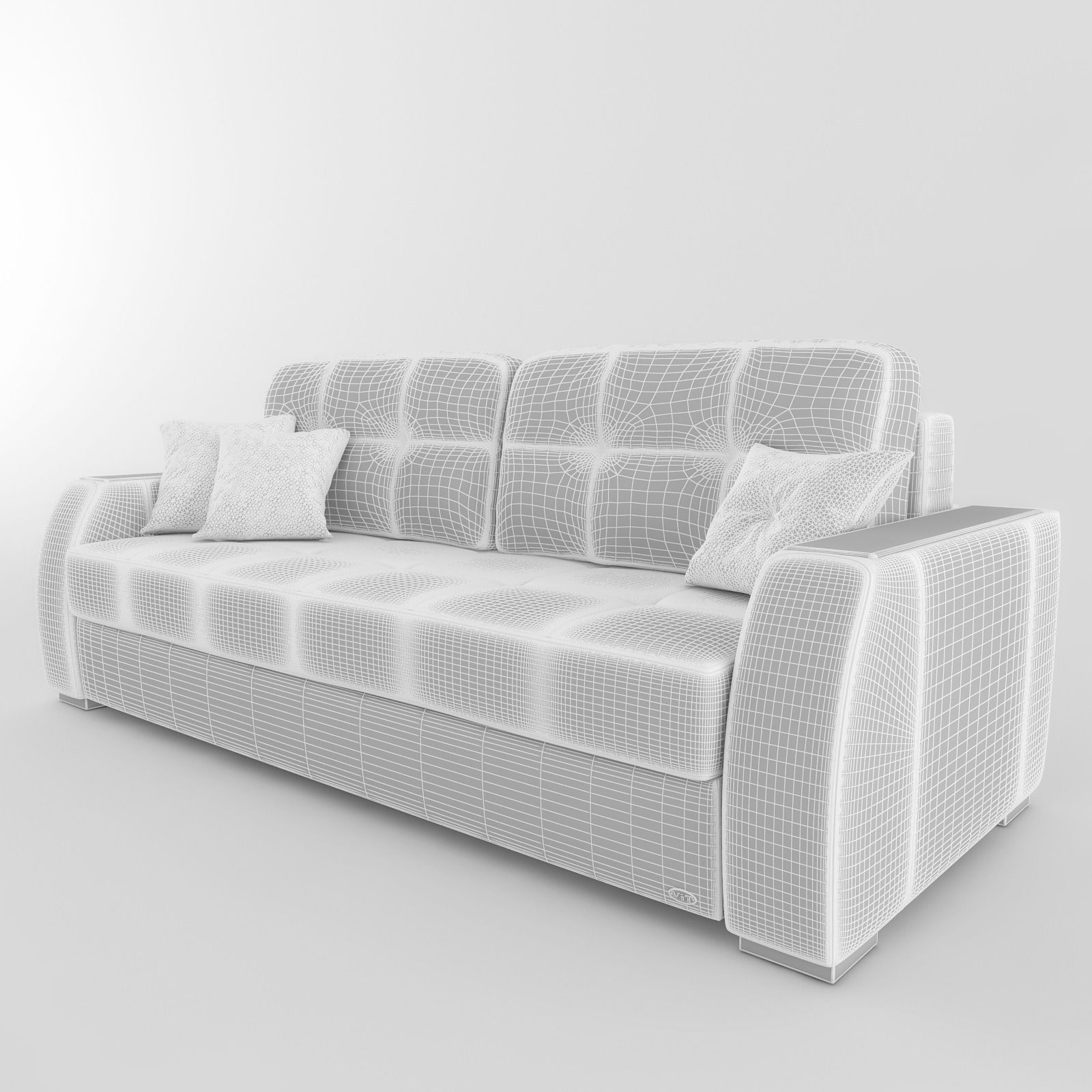 Sofa leather 3D model_5