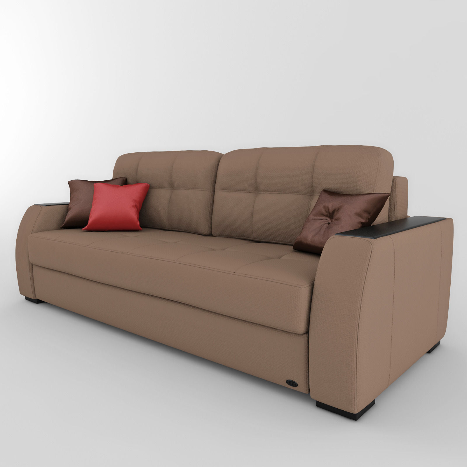 Sofa leather 3D model_4