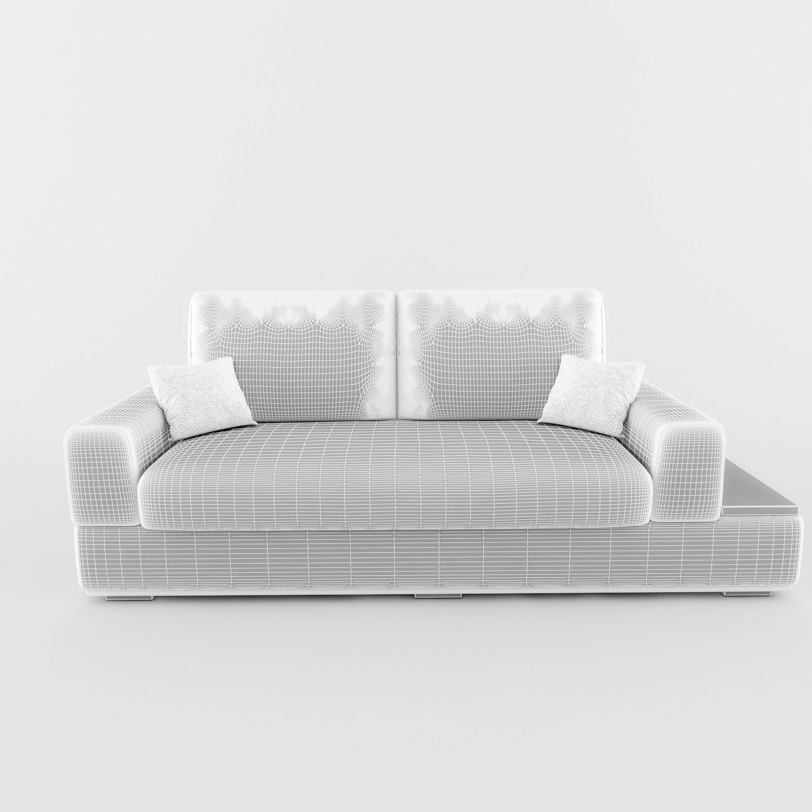 Sofa couch with pillows 3D model_5