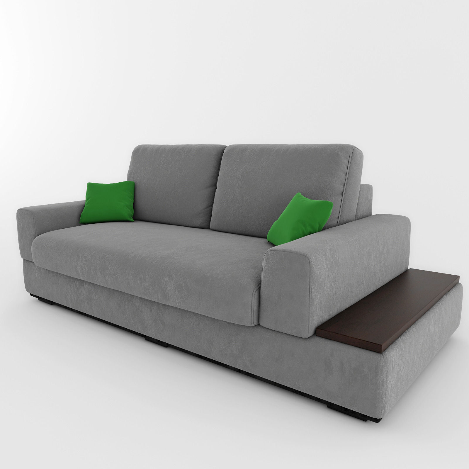 Sofa couch with pillows 3D model_2