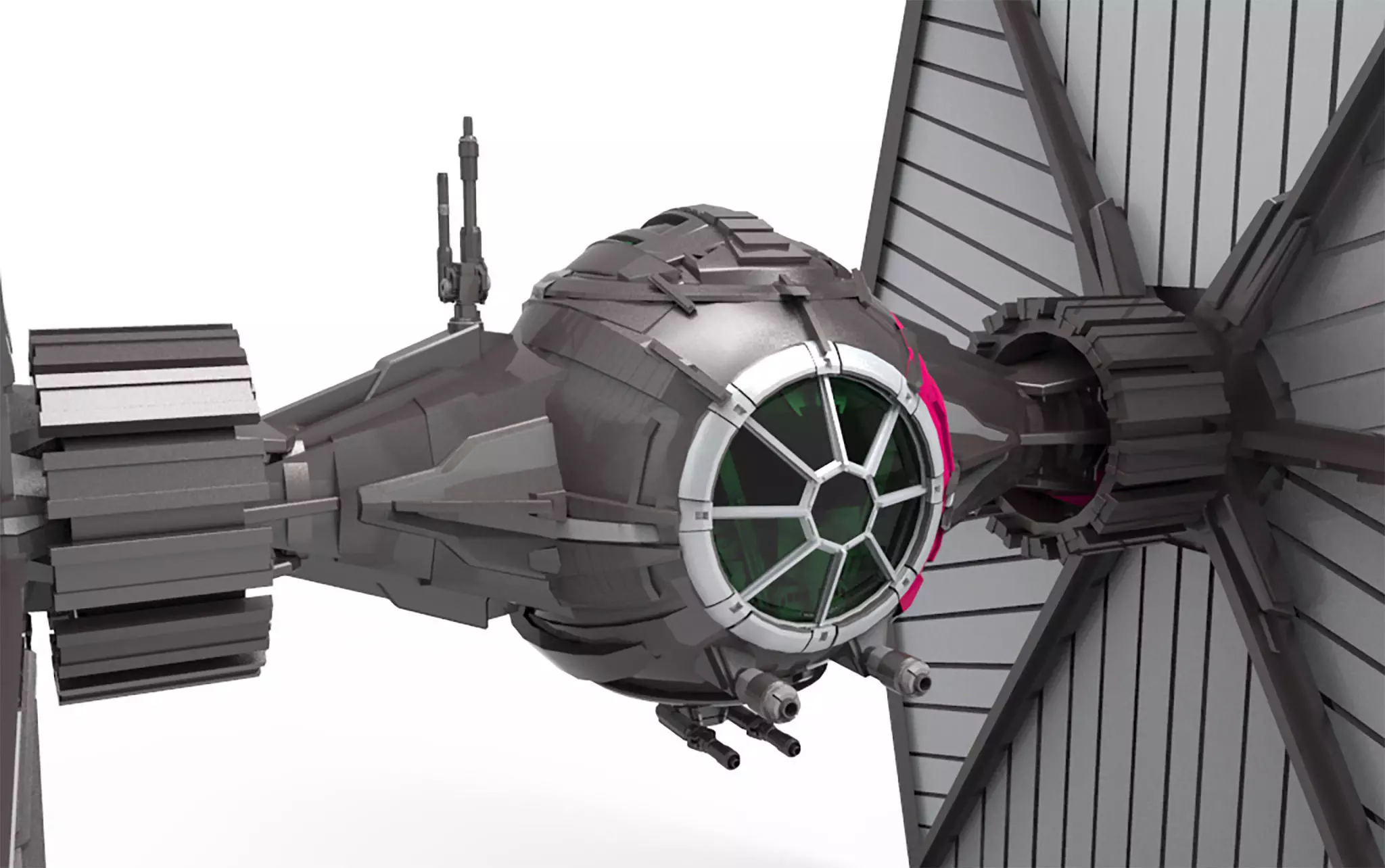 First Order TIE Low-poly 3D model_0