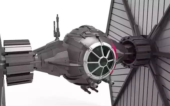 First Order TIE Low-poly 3D model